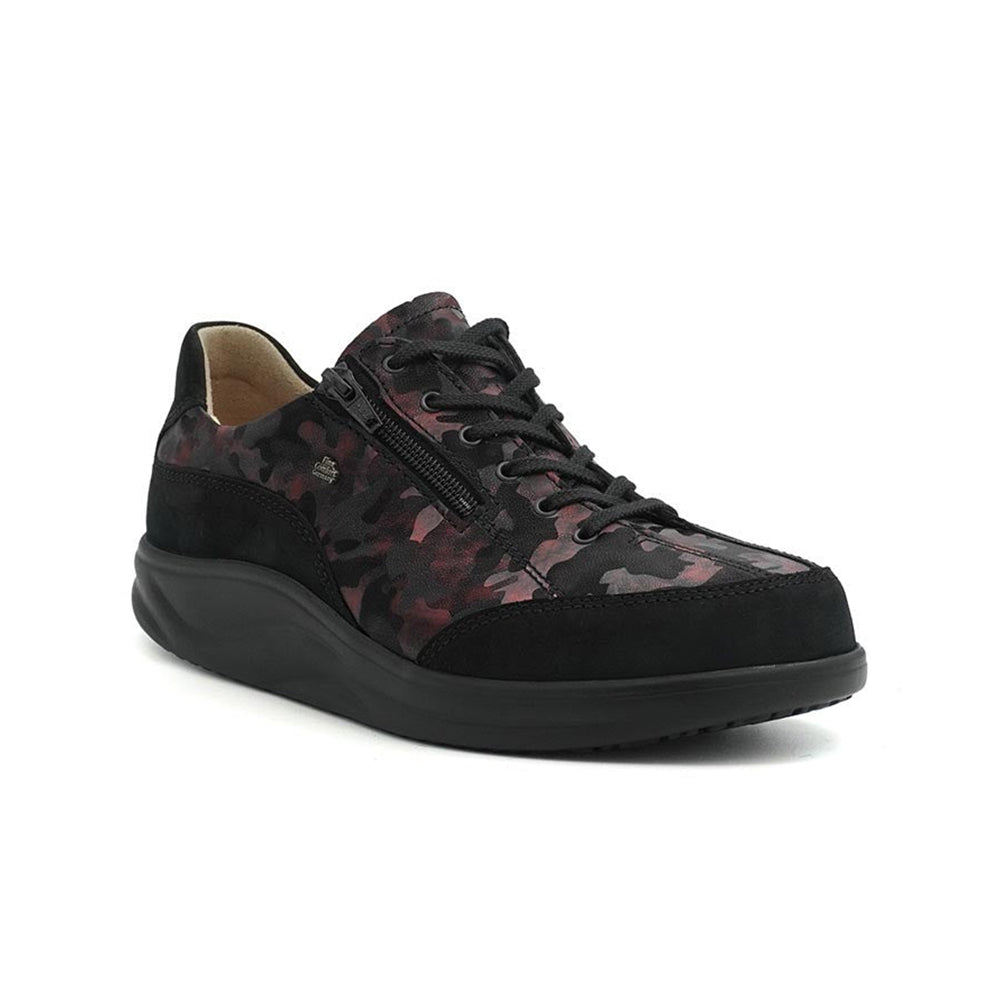 Finn Comfort Otaru Leather Lace/Zip Sneakers. Removable Arch 