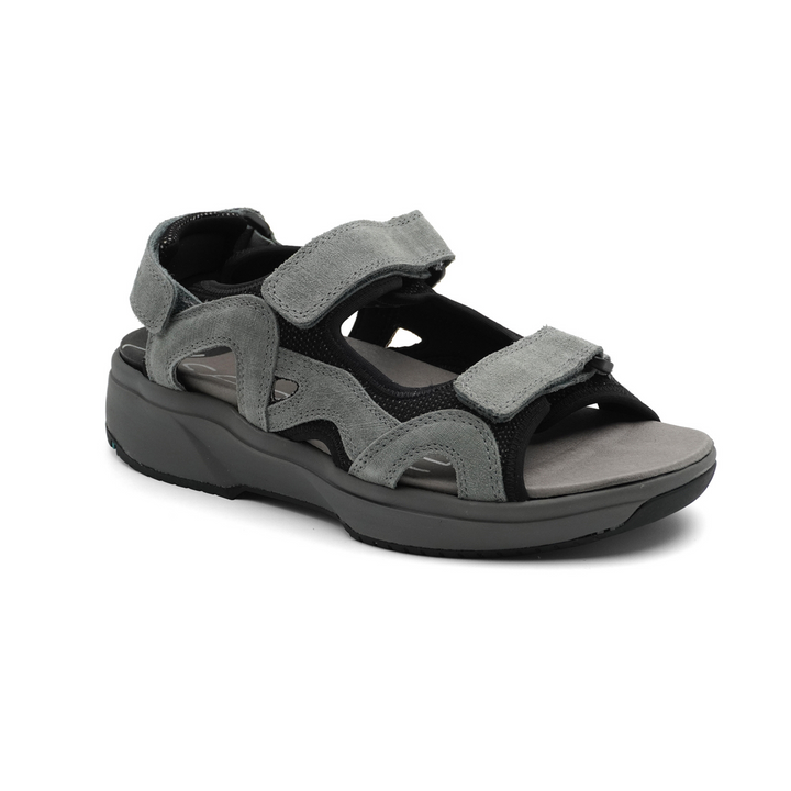 Xsensible Stretchwalker Timor Men’s Trekking Sandal with Adjustable Leather Straps, Breathable Mesh, and Balance Technology Sole (Brown/Sali)
