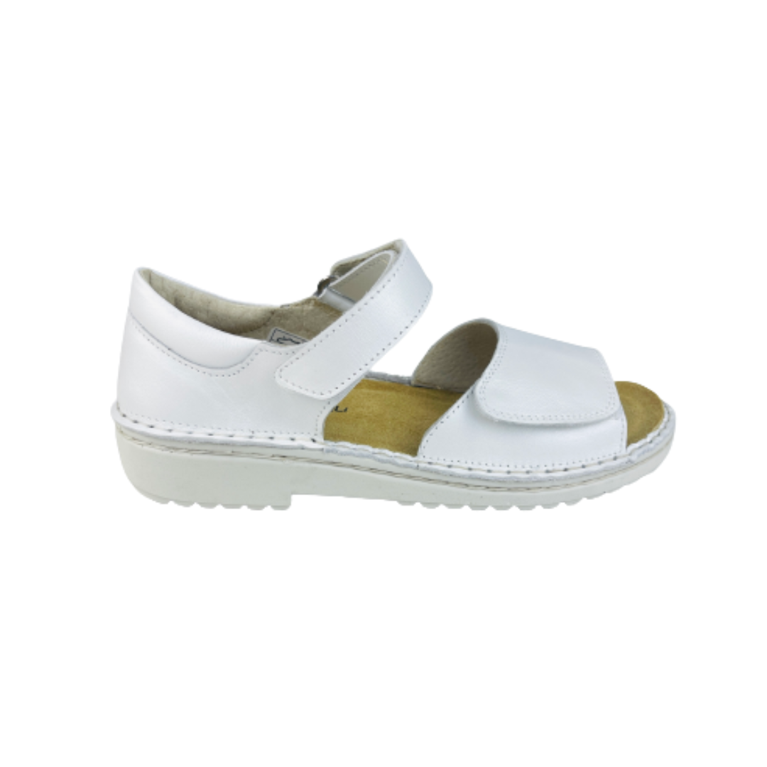 Naot Svetlana Women’s Leather Sandal with Heel Counter, Adjustable Straps, and Cushioned Footbed (White Pearl)
