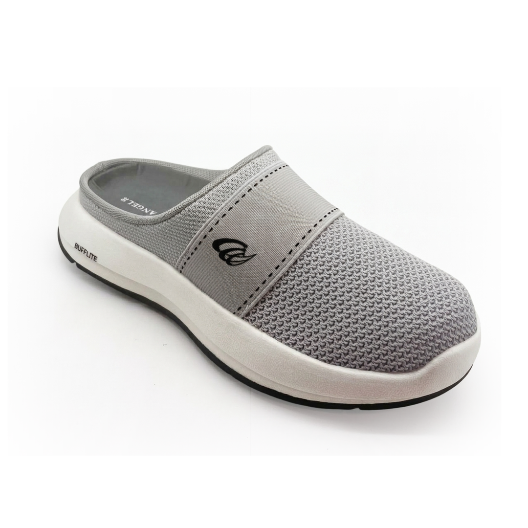Arch Angel Colmar Ladies Slip-On Knitted Shoes with Wide Woven Straps, Soft BUFFLITE Gel Outsole, Decorative Stitching, Lasting Comfort Fit
