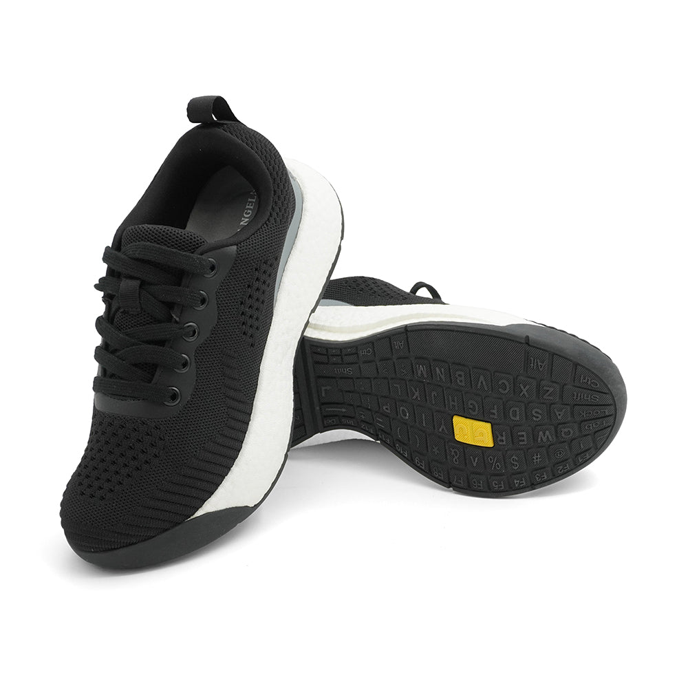 Arch Angel Tokyo 150109 - Arch Angel Superior Comfort Unisex Sneakers With Breathable Mesh Upper, Lightweight Rocker Sole And Arch Support. Ideal For Plantar Fasciitis And Daily Walking (Black/Grey)