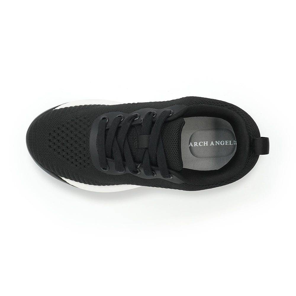 Arch Angel Tokyo 150109 - Arch Angel Superior Comfort Unisex Sneakers With Breathable Mesh Upper, Lightweight Rocker Sole And Arch Support. Ideal For Plantar Fasciitis And Daily Walking (Black/Grey)