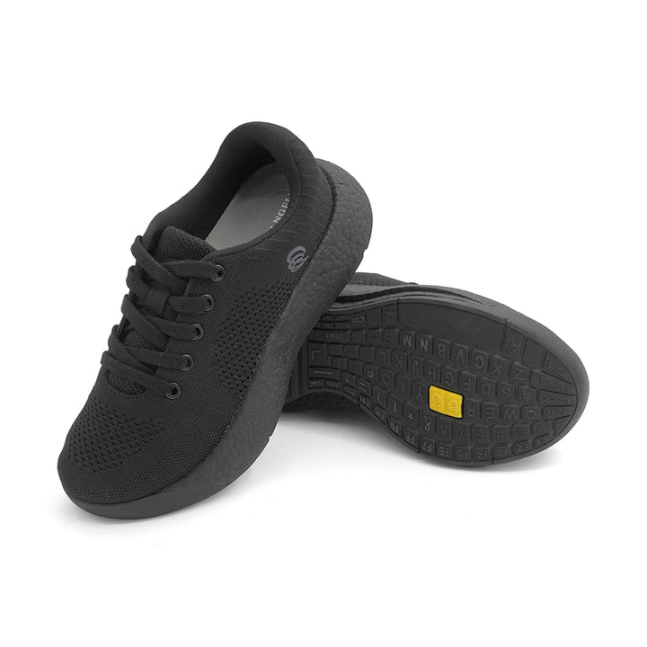 Arch Angel Tokyo 260209 - - Arch Angel Superior Comfort Unisex Sneakers With Breathable Mesh Upper, Lightweight Rocker Sole And Arch Support. Ideal For Plantar Fasciitis And Daily Walking (Black)