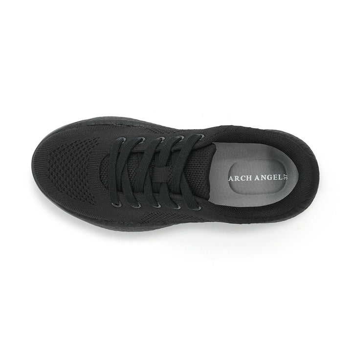Arch Angel Tokyo 260209 - - Arch Angel Superior Comfort Unisex Sneakers With Breathable Mesh Upper, Lightweight Rocker Sole And Arch Support. Ideal For Plantar Fasciitis And Daily Walking (Black)