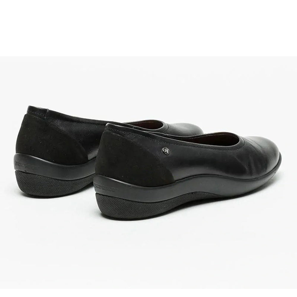 Arcopedico Serengeti Leather Ballerina Flats With Patented Twin Arch Support, Antiviral Sole, Removable Insole, And Ultra-Soft Eco-Friendly Leather For Maximum Comfort & Flexibility (Black)