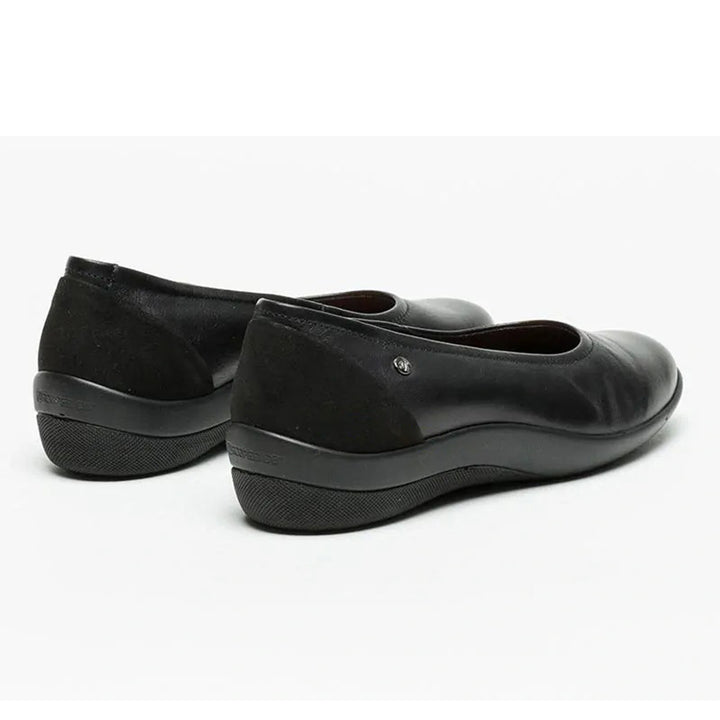 Arcopedico Serengeti Leather Ballerina Flats With Patented Twin Arch Support, Antiviral Sole, Removable Insole, And Ultra-Soft Eco-Friendly Leather For Maximum Comfort & Flexibility (Black)