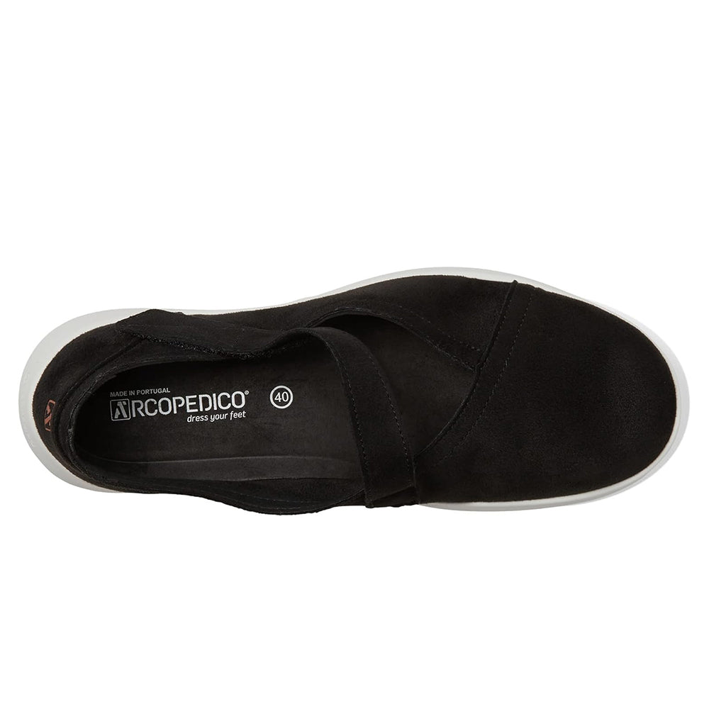 Arcopedico Arches Eco-Friendly Lytech Sandals With Asymmetrical Adjustable Strap, Soft & Breathable Upper, Durable Anti-Viral Outsole For Stability, And Lightweight Supportive Design. Ideal For All-Day Comfort & Sustainable Living (Black)