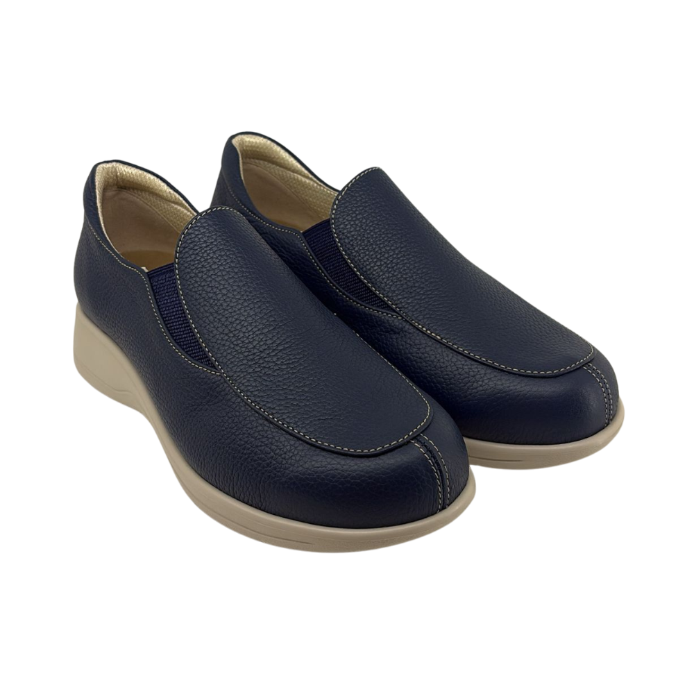 Arch Angel Annika 778 Ladies Lightweight Slip-On Shoes with Minimalist Laceless Design, Premium Orthotic Arch Support, Sleek Casual Comfort Shoes (Navy)