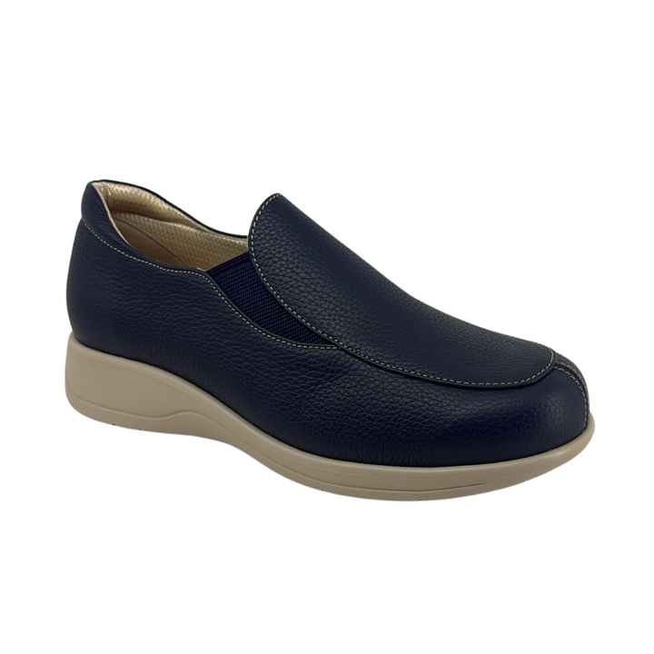 Arch Angel Annika 778 Ladies Lightweight Slip-On Shoes with Minimalist Laceless Design, Premium Orthotic Arch Support, Sleek Casual Comfort Shoes (Navy)