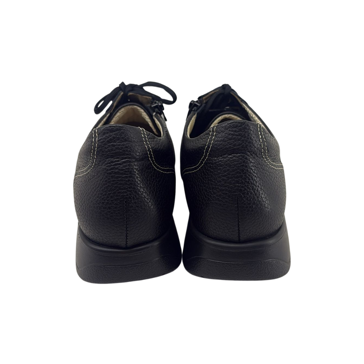 Arch Angel Annika 6303 Ladies Lightweight Everyday Sneakers with Side Zipper, Premium Orthotic Arch Support Insole, Smart Comfort Walking Shoe (Black))