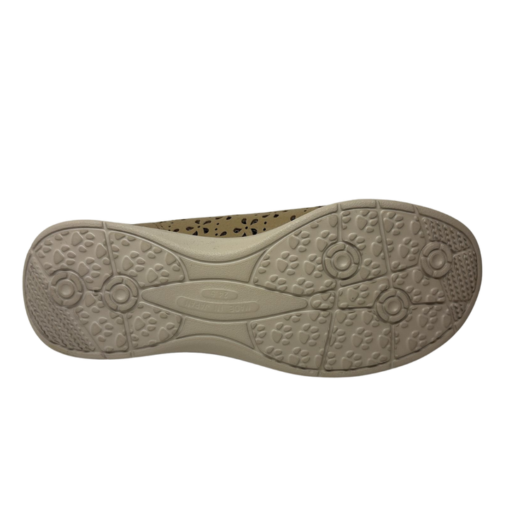 Arch Angel Annika 738 Ladies Leather Lace-Up Shoes with Easy Side Zipper, Contoured Arch Support Insole, Anti-Slip Heel & Tripping Prevention, Timeless Comfort Fit (Taupe)