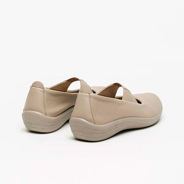 Arcopedico Itatiaia Slip-On Shoes With Recycled Vegan Lytech Upper, Elastic Goring For Easy Slip On/Off, and Soft Flexible Fit For Bunions, Hammertoes & Hard-To-Fit Feet. Machine Washable & Eco-Friendly Lytech Upper (Beige)