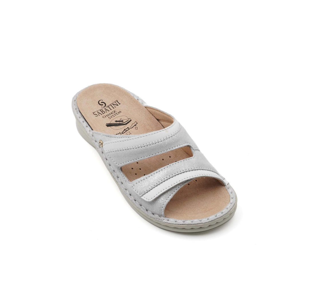 Sabatini S110 Walking Shoes With Exclusive Interchangeable Leather-Lined Insoles For Superior Shock Absorption, Freshness & All-Day Comfort. Featuring Non-Slip Outsole, Medium Width Fit, And Expert Italian Craftsmanship (Bianco White)