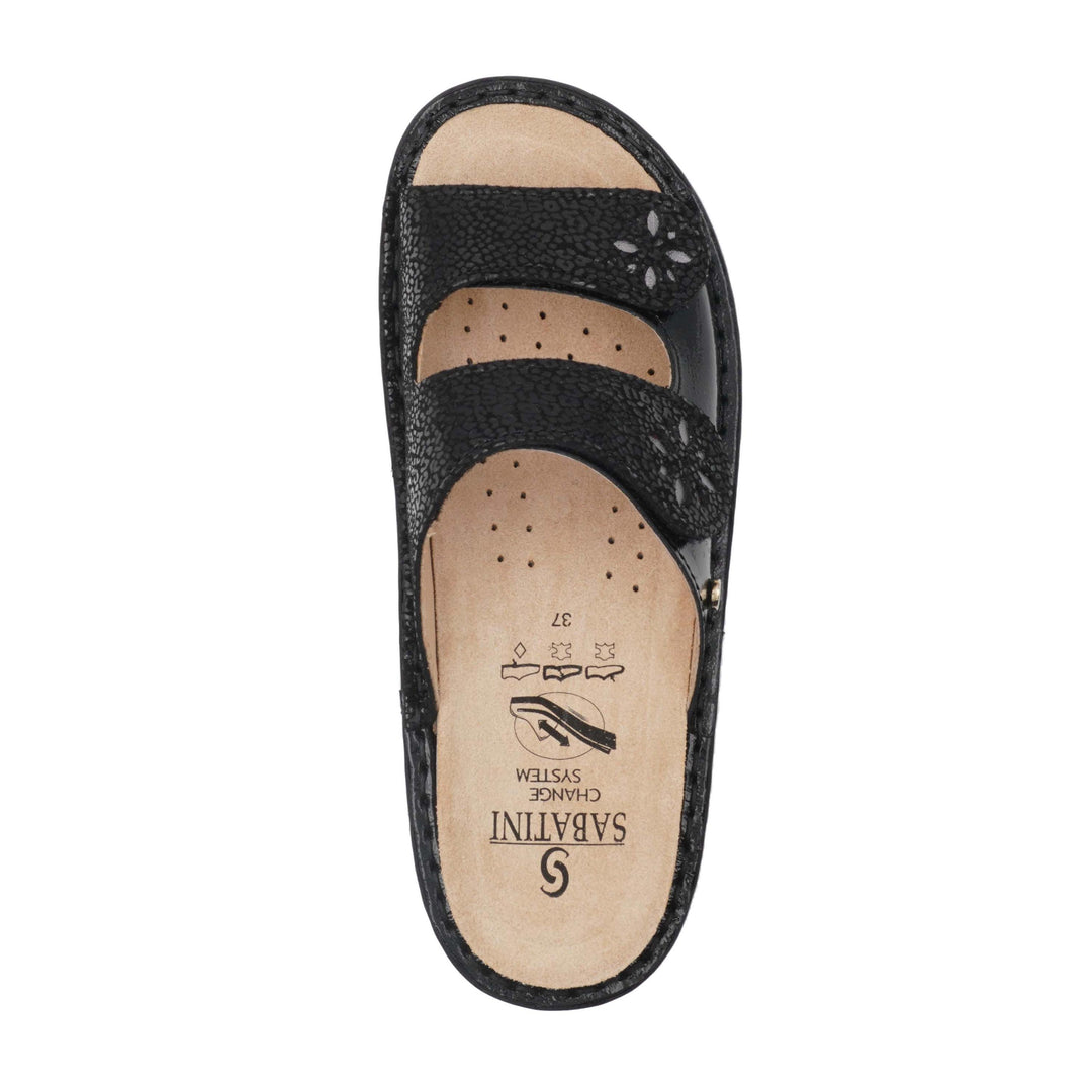 Sabatini S57R Walking Shoes With Exclusive Interchangeable Leather-Lined Insoles For Shock Absorption, Freshness & Lightweight Comfort. Designed With Non-Slip Outsole, Medium Width Fit, And Expert Italian Craftsmanship (Nero Black)