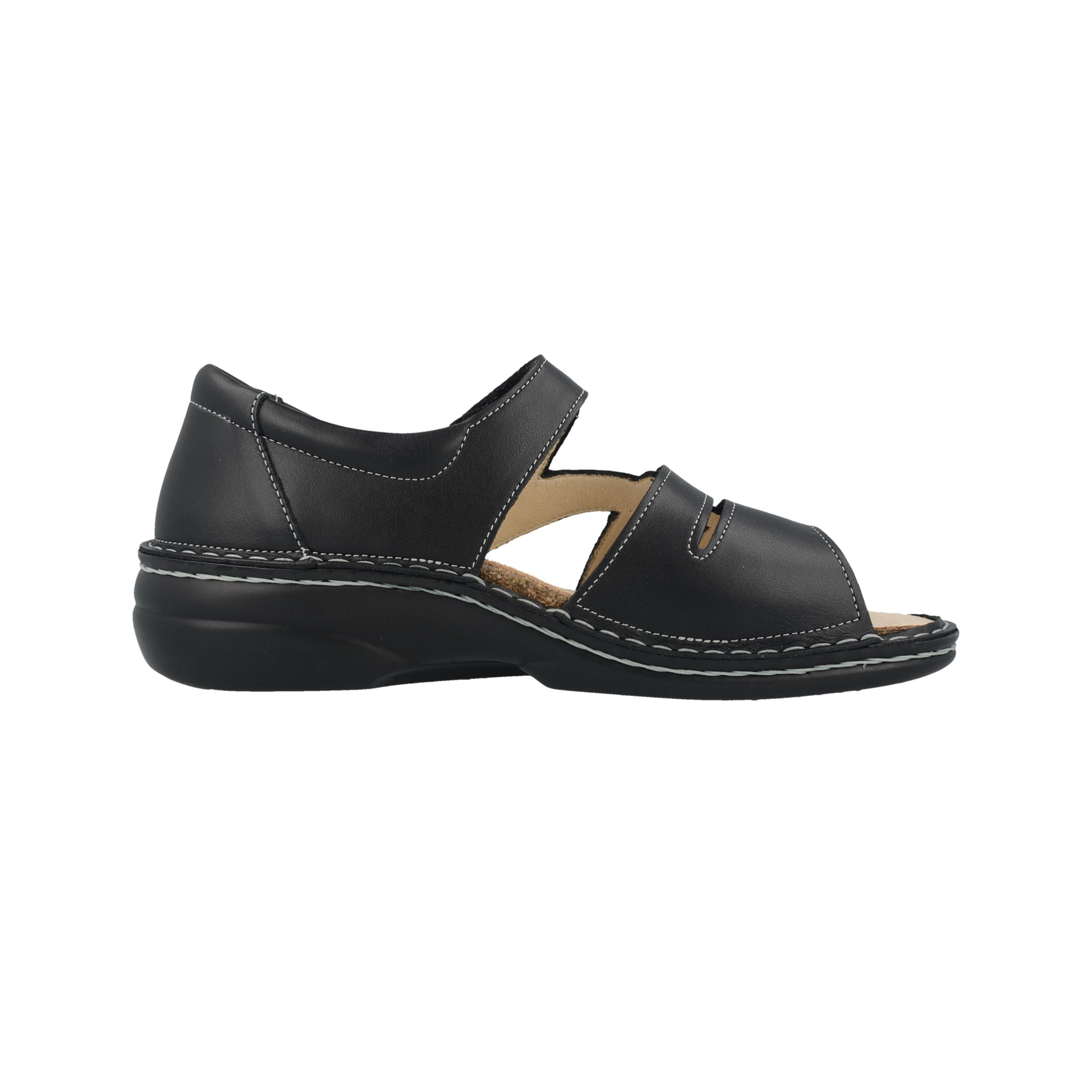 Finn Comfort Women's Sylt Black Nubuck Sandals - Comfort Footwear, Size 37 EU