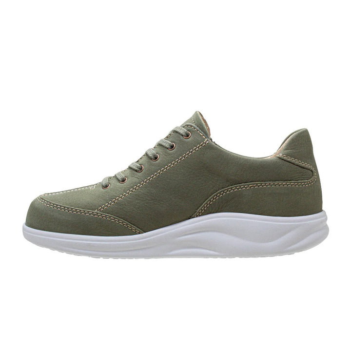 Finn Comfort Otaru Womens Leather Lace/Zip Sneakers. Removable Arch Support Insoles, and Shock Absorbing Footbed. Suitable for Bunions, Heel and Arch Pain (Farn)