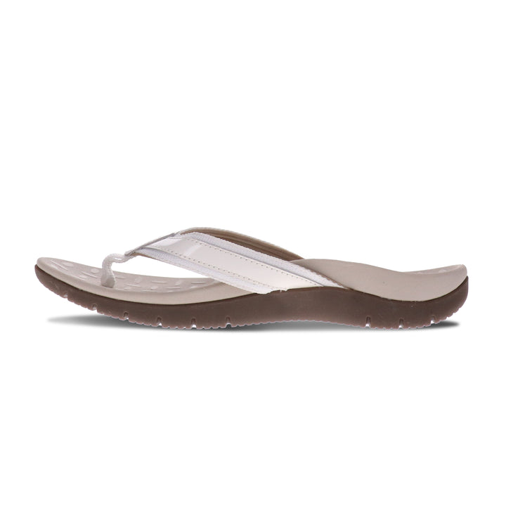 Vitasole Focus Women’s Orthotic Slippers with Premium Leather Upper, Arch Support & All-Day Comfort Footbed (White)