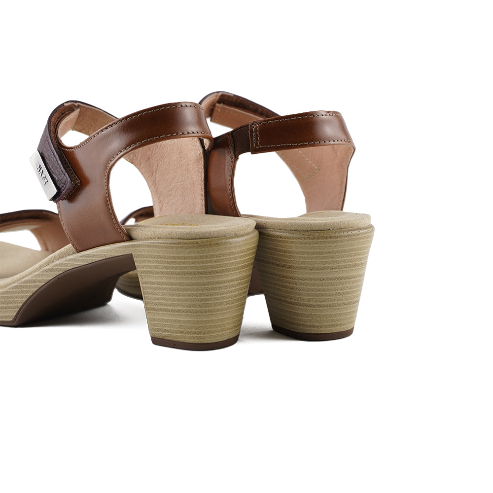 Naot Intact Women’s Multi-Strap Leather Dress Sandal with Adjustable Fit, Slip-Resistant Sole, and Cushioned Footbed (Champagne/Cork)