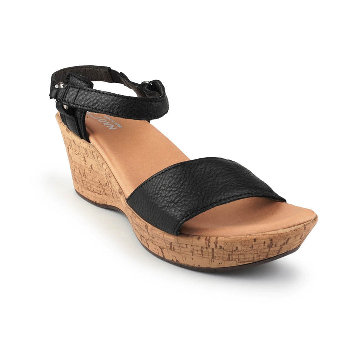 Naot Pier Women’s Wedge Leather Sandal with Adjustable Straps, Padded Leather Lining, and Anatomic Cork & Latex Footbed (Rose Gold)
