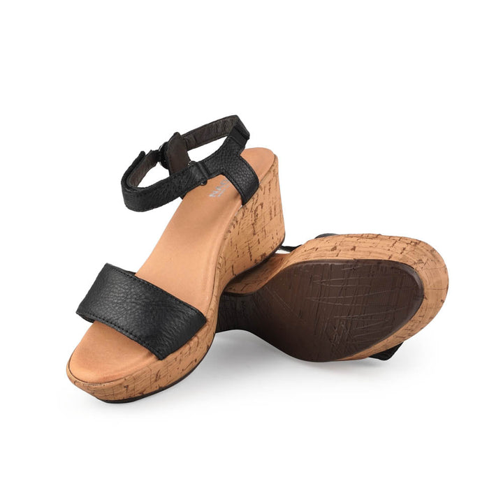 Naot Pier Women’s Wedge Leather Sandal with Adjustable Straps, Padded Leather Lining, and Anatomic Cork & Latex Footbed (Rose Gold)