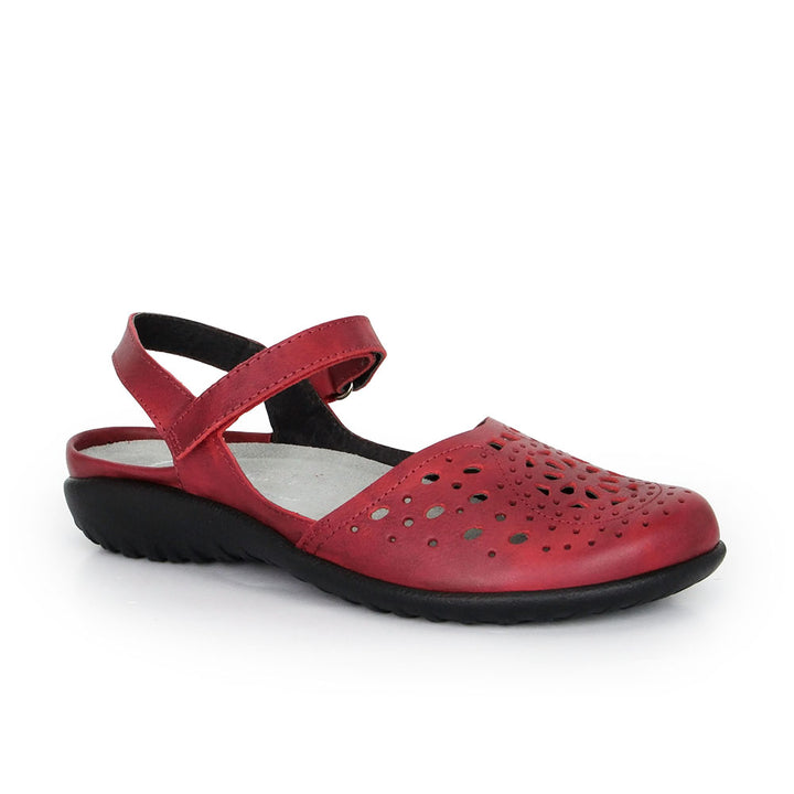 Naot Arataki Women Closed-Toe Slingback Shoes with Perforated Design, Shock-Absorbing PU Sole, and Orthotic-Friendly Removable Footbed (Black))