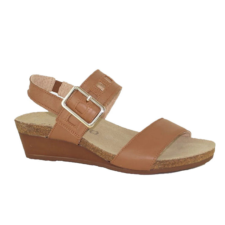 Naot Dynasty Women’s Wedge Leather Sandals with Ergonomic Arch Support , Adjustable Straps & Cushioned Footbed (Mapple Brown)