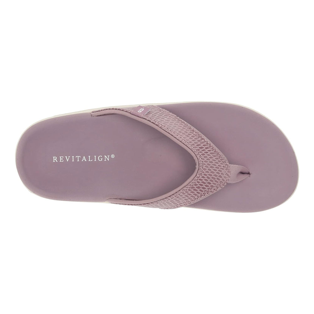 Revitalign Yumi Gecko Women’s Low-Heel Sandals with Full Contact Comfort Orthotic Footbed, Leather-Like Textured Upper & All-Day Support (Elderberry)