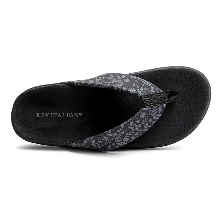 Revitalign Euphoria Women’s Elevated Flip-Flop Sandals with Full Contact Comfort Orthotic Footbed, Memory Foam Cushioning & Arch Support (White)