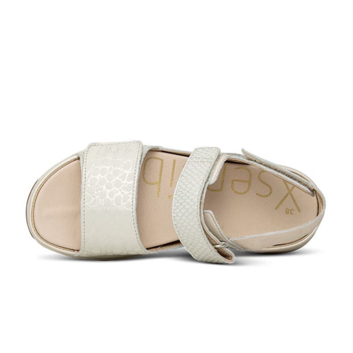 Xsensible Aruba Stretchwalker Leather Summer Sandal with Three Adjustable Straps, Orthotic-Ready Footbed, and Balance Technology Sole