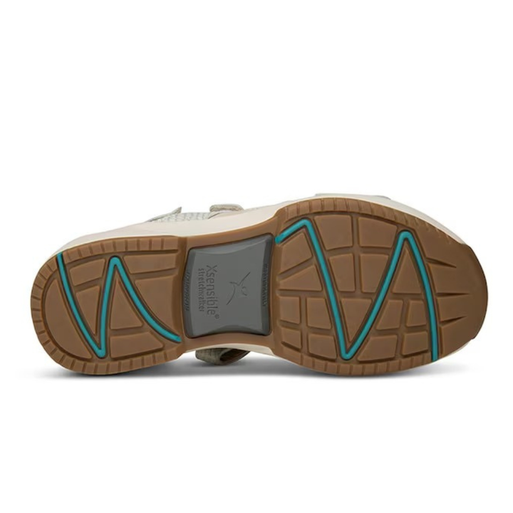 Xsensible Aruba Stretchwalker Leather Summer Sandal with Three Adjustable Straps, Orthotic-Ready Footbed, and Balance Technology Sole