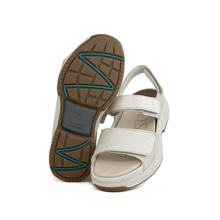 Xsensible Aruba Stretchwalker Leather Summer Sandal with Three Adjustable Straps, Orthotic-Ready Footbed, and Balance Technology Sole