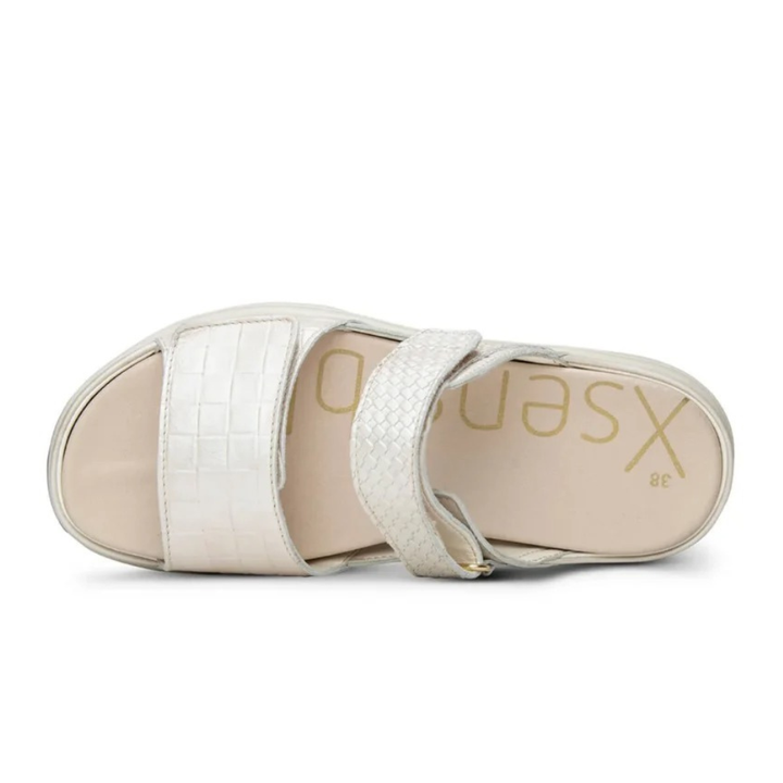 Xsensible Tobago Leather Comfort Sandal with Dual Adjustable Buckles, Removable Cushion Footbed, and Ergonomic Balance Sole