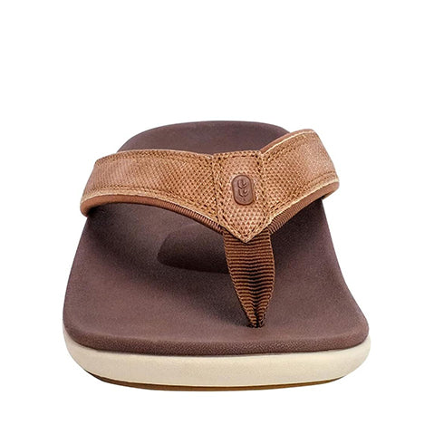 Revitalign Yumi Metallic Women’s Flip-Flops with Orthotic Arch Support, Quick-Dry Textile Linings & Full Contact Comfort Footbed (Bronze)