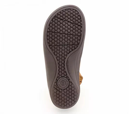 Revitalign Terra Women Sandals with Orthotic Arch Support, Heel Backstrap, and Dual Adjustable Velcro Straps (Fossil)
