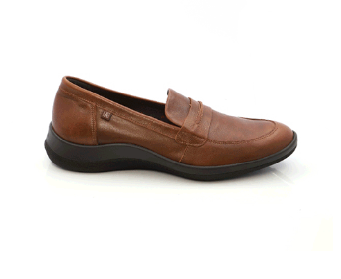Arcopedico Los Roques Men’s Leather Shoes With Twin Arch Support System, Hybrid-Air Insole & Antiviral Sole (Brown)
