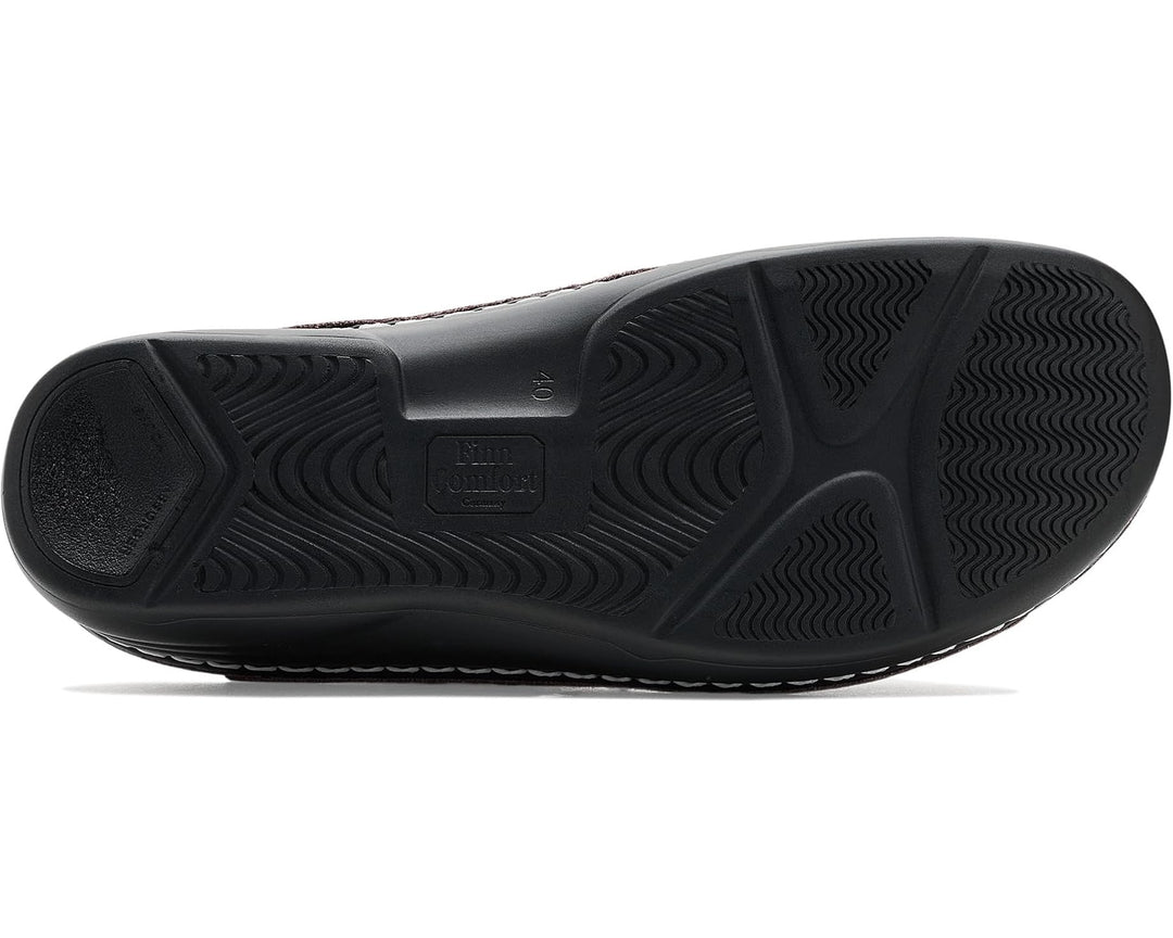 Finn Comfort Grenada Slip-on Leather Sandals with Three-Way Adjustable Velcro Straps, Removable Arch Support Insoles, and  Soft Shock Absorbing Footbed. Suitable for Bunion, Heel and Arch Pain (Rose)