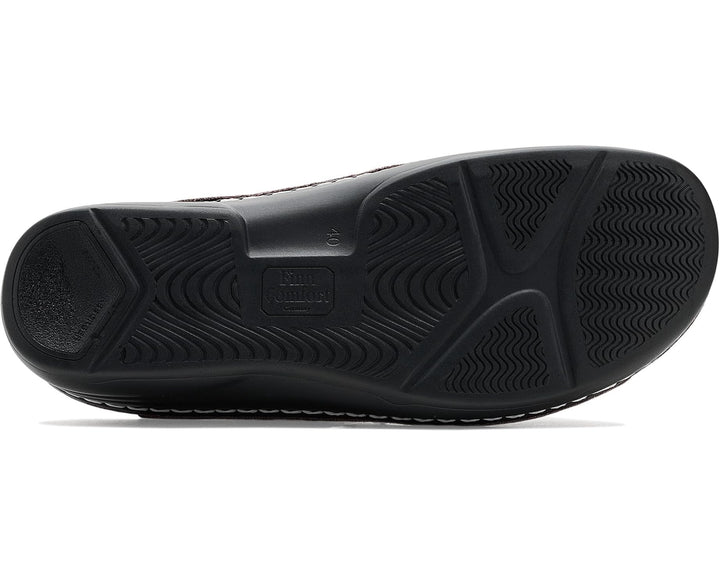 Finn Comfort Grenada Slip-on Leather Sandals with Three-Way Adjustable Velcro Straps, Removable Arch Support Insoles, and  Soft Shock Absorbing Footbed. Suitable for Bunion, Heel and Arch Pain (Rose)