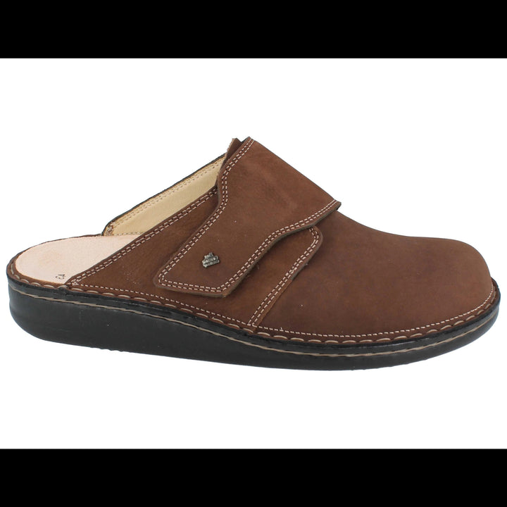 Finn Comfort Amalfi Ladies Leather Clogs with Removable Arch Support Insoles, and Shock Absorbing Footbed. Suitable for Heel and Arch Pain (Brown)