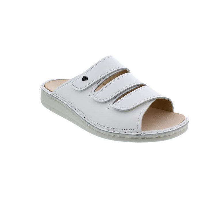 Finn Comfort Korfu Slip-On Leather Sandals With Three-Way Adjustable Velcro Straps, Removable Arch Support Insoles, And Shock Absorbing Footbed. Suitable For Bunion, Heel And Arch Pain (Brown)