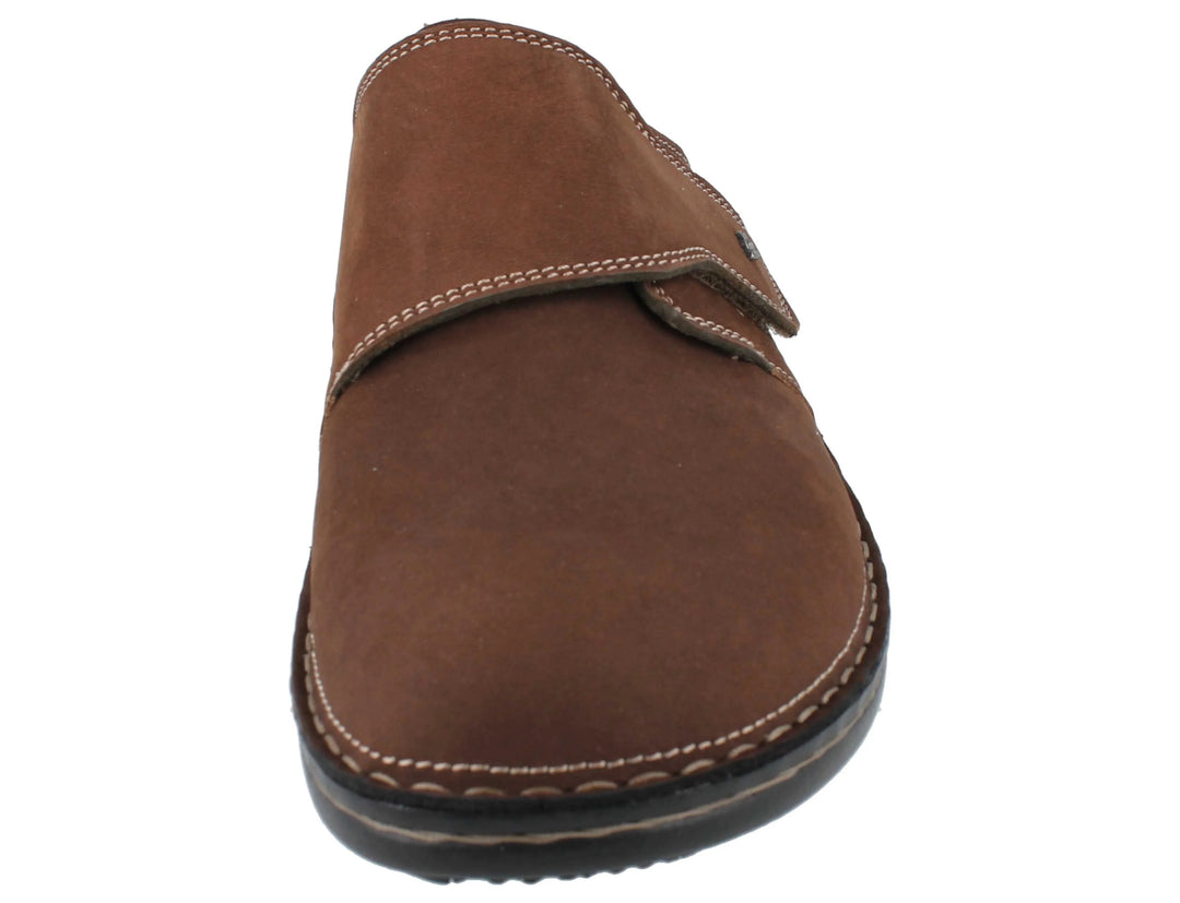 Finn Comfort Amalfi Ladies Leather Clogs with Removable Arch Support Insoles, and Shock Absorbing Footbed. Suitable for Heel and Arch Pain (Brown)