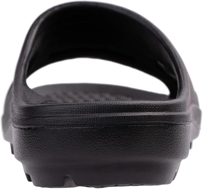 Revitalign Fusion Strive Men’s Slipper with Orthotic Arch Support, Full Contact Comfort Footbed, Deep Heel Cup & Washable Recovery Design (Black)