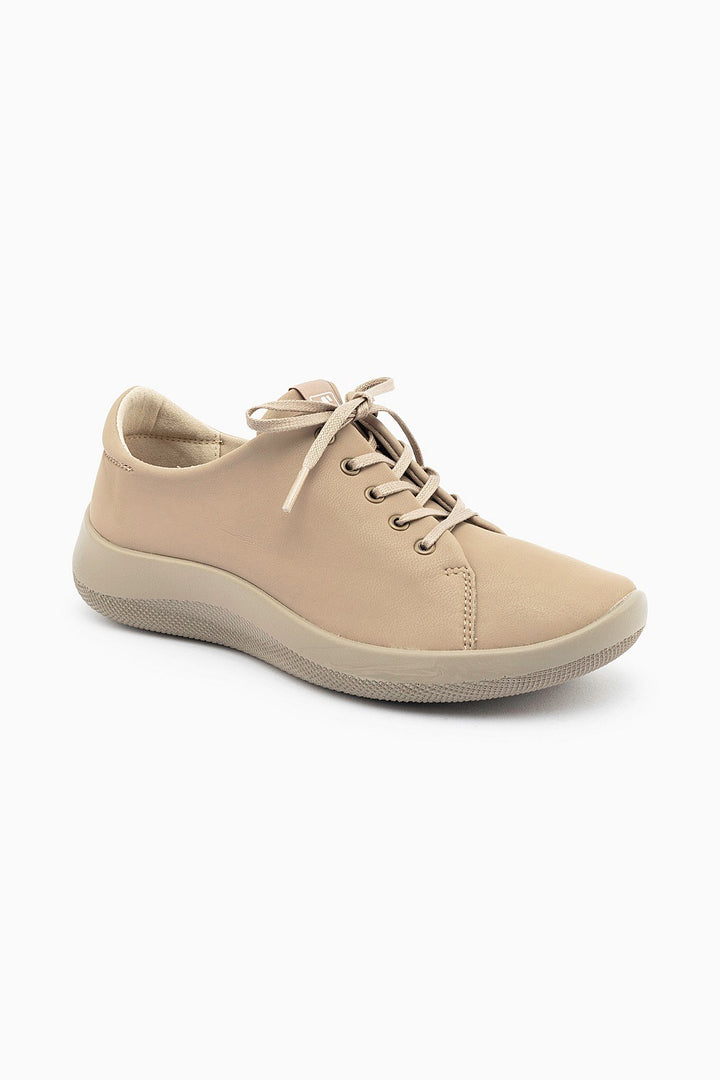 Arcopedico Daintree Women’s Travel Sneakers, Lightweight Anti-Viral PU Outsole, Hybrid-Air Removable Insoles, Twin Arch Support, Machine Washable & Eco-Friendly Lytech Upper (Taupe)
