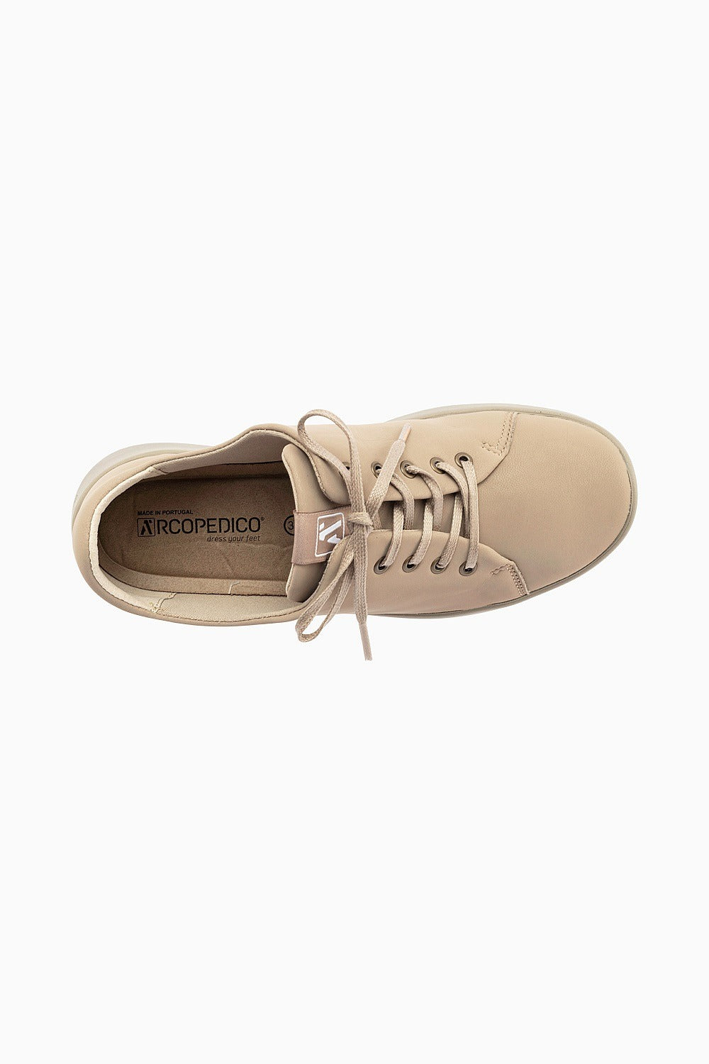 Arcopedico Daintree Women’s Travel Sneakers, Lightweight Anti-Viral PU Outsole, Hybrid-Air Removable Insoles, Twin Arch Support, Machine Washable & Eco-Friendly Lytech Upper (Taupe)