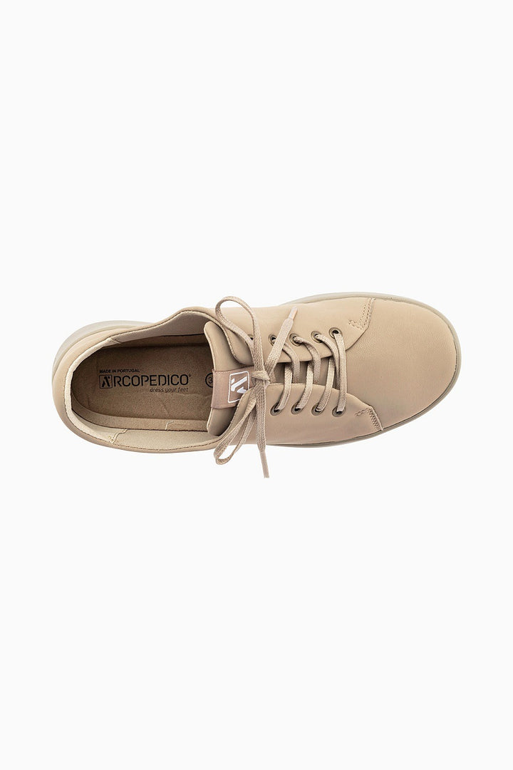 Arcopedico Daintree Women’s Travel Sneakers, Lightweight Anti-Viral PU Outsole, Hybrid-Air Removable Insoles, Twin Arch Support, Machine Washable & Eco-Friendly Lytech Upper (Taupe)