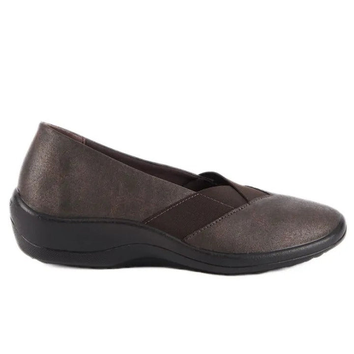 Arcopedico Acadia Women’s Bronze Ballet Flats, Lightweight, Dual-Arch Support, Anti-Viral Sole & Removable Recycled Insoles, Machine Washable & Eco-Friendly Flexible Lytech Upper (Bronze)