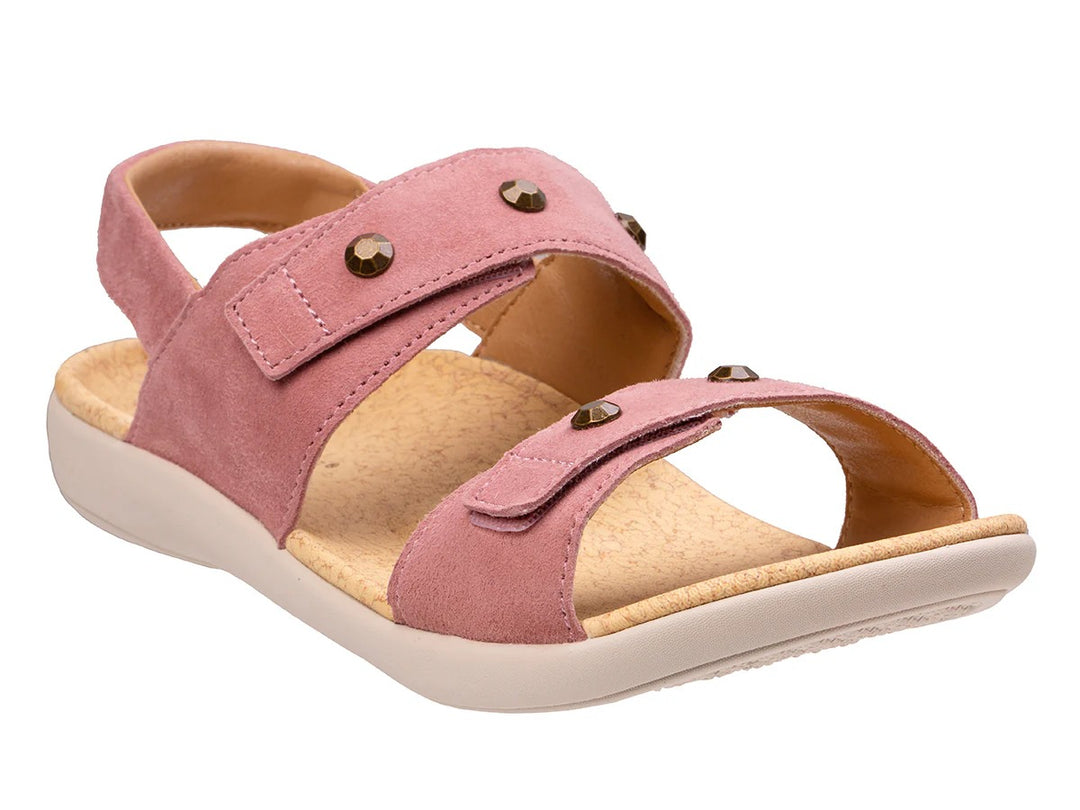 Revitalign Terra Women Sandals with Orthotic Arch Support, Heel Backstrap, and Dual Adjustable Velcro Straps (Fossil)