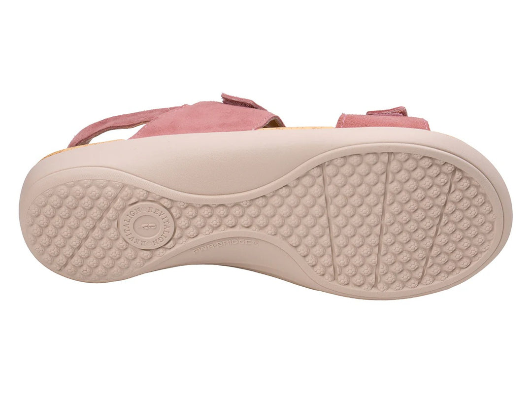 Revitalign Terra Women Sandals with Orthotic Arch Support, Heel Backstrap, and Dual Adjustable Velcro Straps (Fossil)