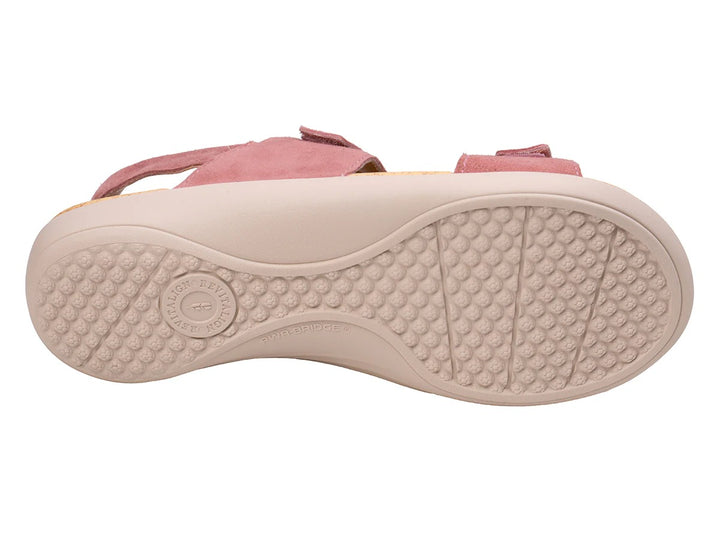 Revitalign Terra Women Sandals with Orthotic Arch Support, Heel Backstrap, and Dual Adjustable Velcro Straps (Fossil)