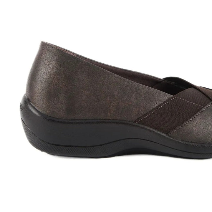 Arcopedico Acadia Women’s Bronze Ballet Flats, Lightweight, Dual-Arch Support, Anti-Viral Sole & Removable Recycled Insoles, Machine Washable & Eco-Friendly Flexible Lytech Upper (Bronze)