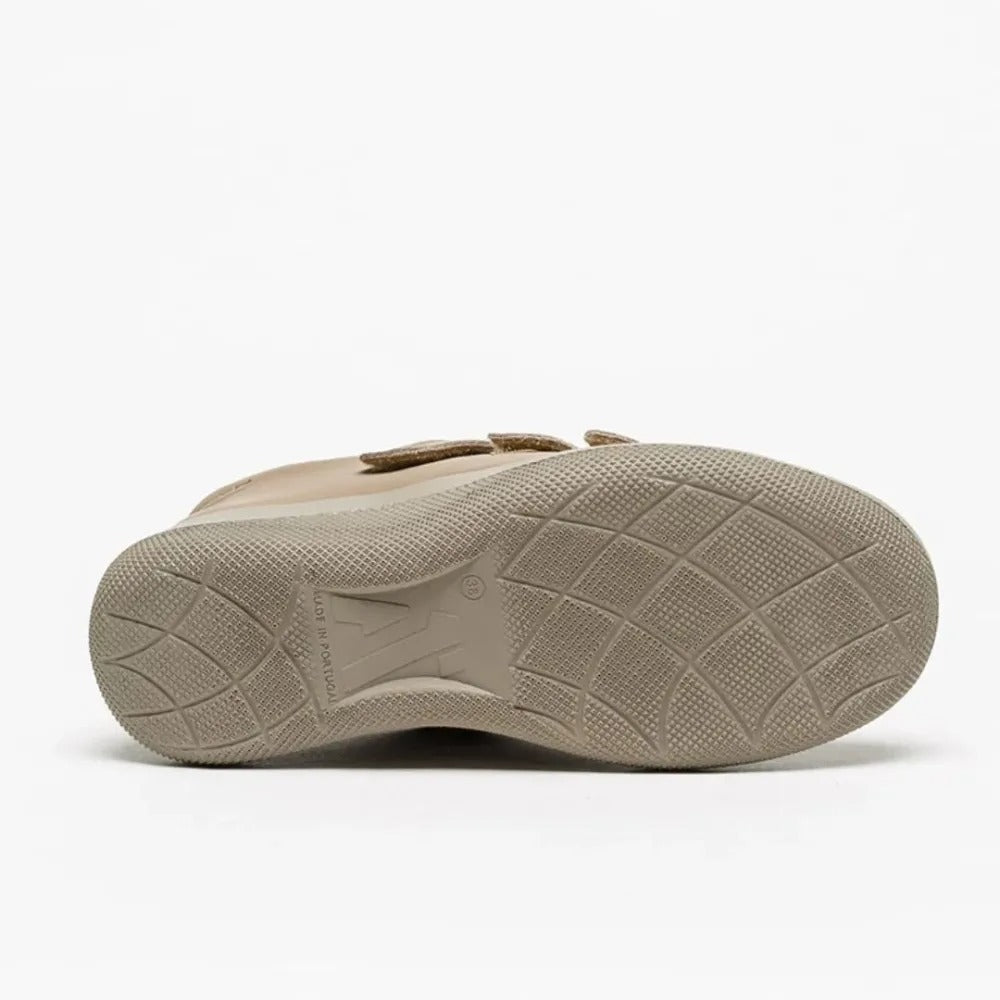Arcopedico Manyara Women’s Ergonomic Velcro Sneakers, Triple Adjustable Straps, Anti-Viral PU Sole & Removable Recycled Insoles, Machine Washable & Eco-Friendly Lytech Upper (Taupe)